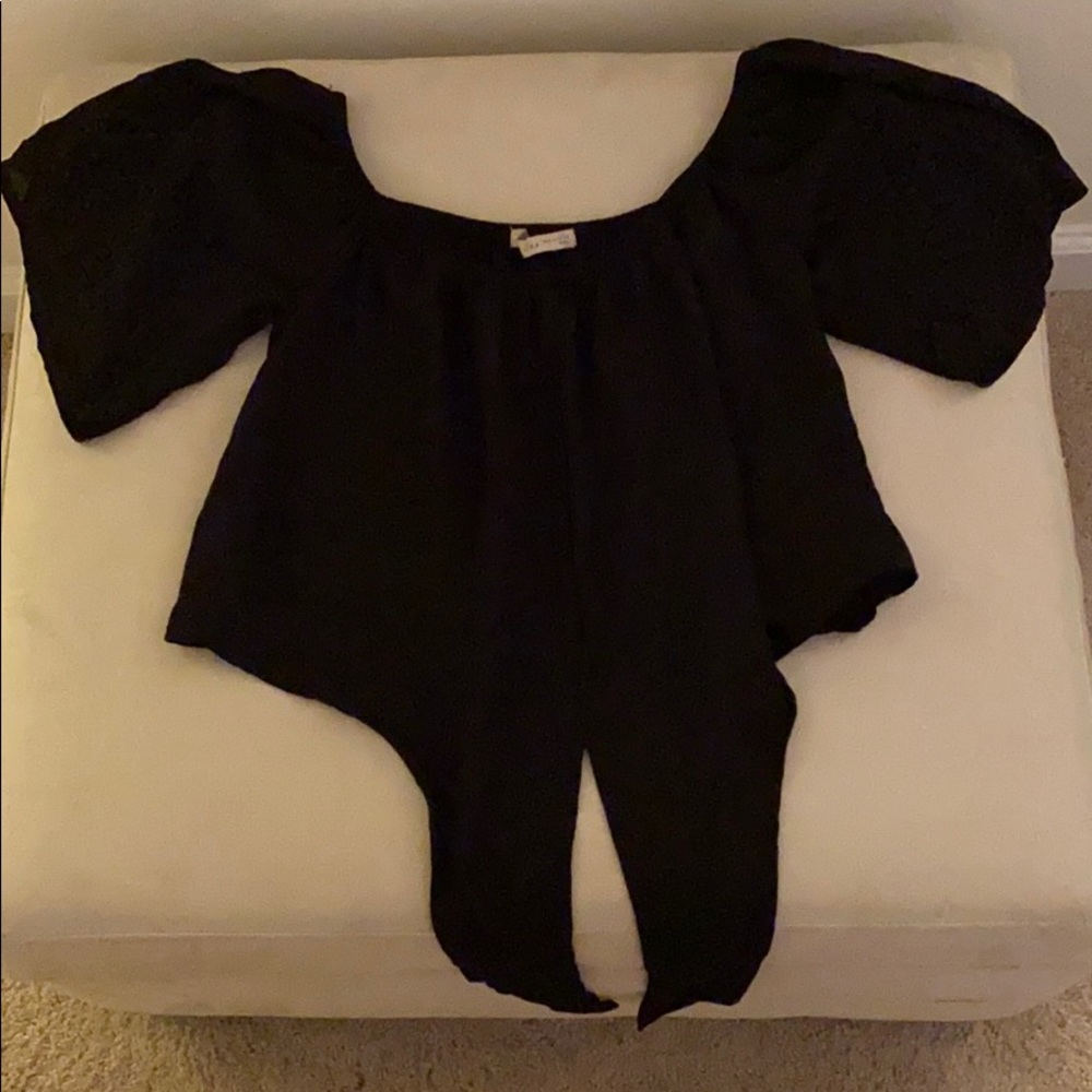 Crop top silk top